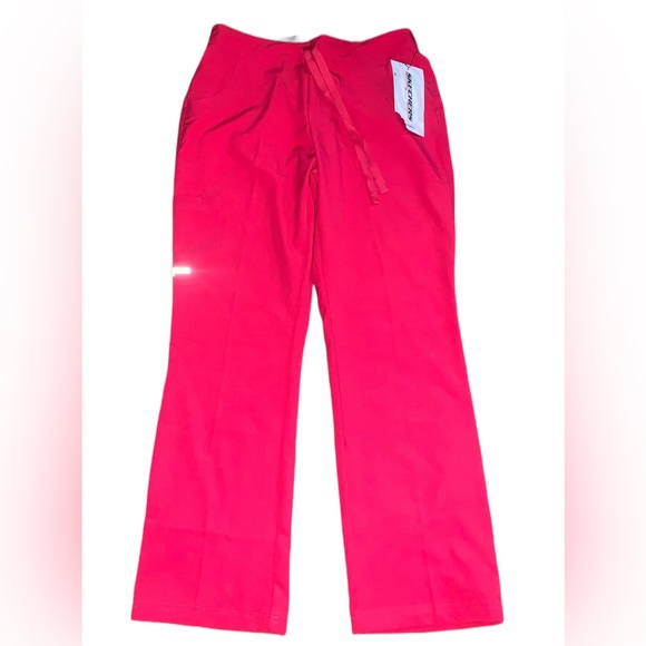 Skechers Women's 3Pocket Reliance Drawstring Cargo Scrubs Pink Size Small - Picture 6 of 6